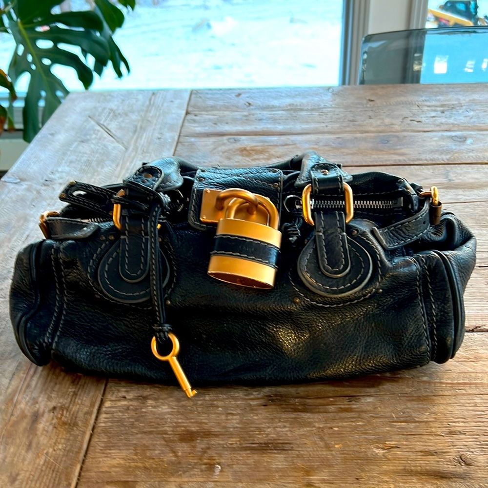 Chloe calfskin Paddington bag.